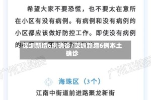 深圳新增6例确诊/深圳新增6例本土确诊