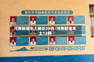 河南新增本土确诊29例/河南新增本土12例