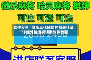 软件分享“微乐三代辅助神器是什么”详细外挂透视辅助软件教程