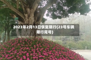 2023年2月13日恢复限行(23号车辆限行尾号)
