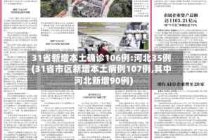 31省新增本土确诊106例:河北35例(31省市区新增本土病例107例,其中河北新增90例)