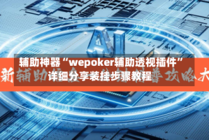 辅助神器“wepoker辅助透视插件”详细分享装挂步骤教程