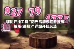 辅助开挂工具“阳光岛牌乐汇开挂破解版(透视)”详细开挂玩法