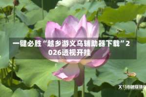 一键必胜“越乡游义乌辅助器下载”2026透视开挂