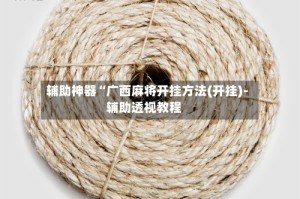 辅助神器“广西麻将开挂方法(开挂)-辅助透视教程