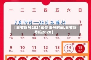 【春节限号2021最新限号时间,春节限号吗2020】