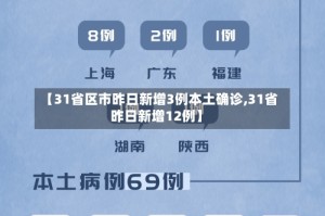【31省区市昨日新增3例本土确诊,31省昨日新增12例】