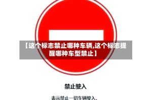 【这个标志禁止哪种车辆,这个标志提醒哪种车型禁止】