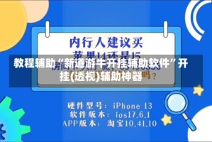 教程辅助“新道游牛开挂辅助软件”开挂(透视)辅助神器