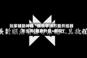 玩家辅助神器“微乐字牌万能开挂器怎么用(辅助外挂+教程)