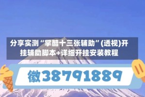 分享实测“掌酷十三张辅助”(透视)开挂辅助脚本+详细开挂安装教程