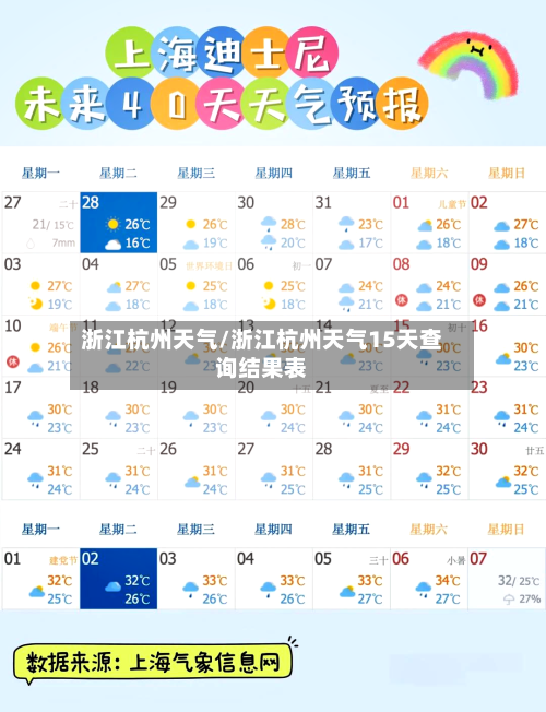 浙江杭州天气/浙江杭州天气15天查询结果表-第1张图片
