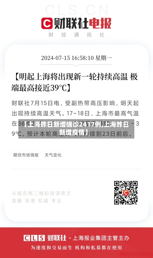 【上海昨日新增确诊2417例,上海昨日新增疫情】-第2张图片