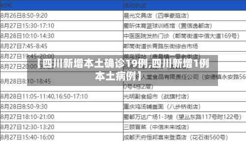 【四川新增本土确诊19例,四川新增1例本土病例】-第2张图片