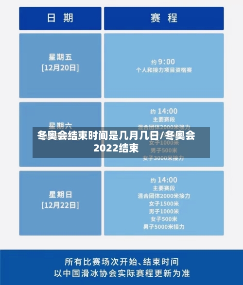 冬奥会结束时间是几月几日/冬奥会2022结束-第1张图片