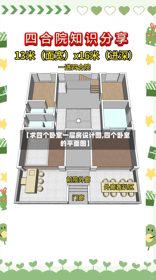【求四个卧室一层房设计图,四个卧室的平面图】-第3张图片