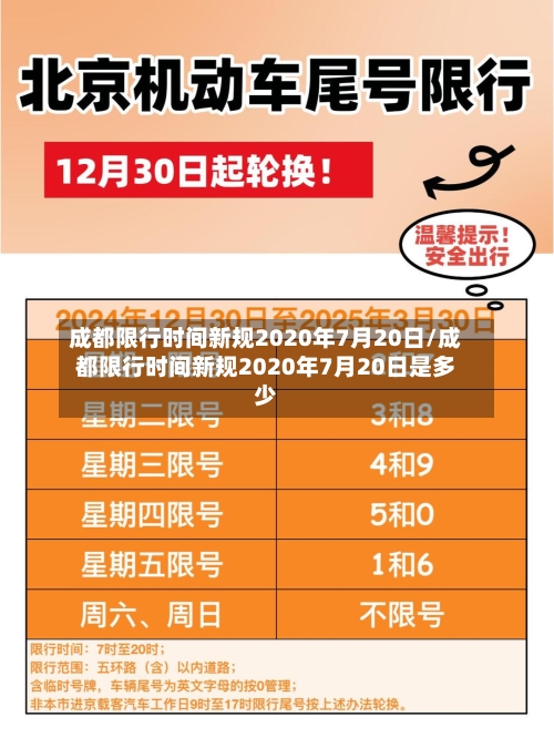 成都限行时间新规2020年7月20日/成都限行时间新规2020年7月20日是多少-第1张图片