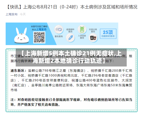 【上海新增5例本土确诊21例无症状,上海新增2本地确诊行动轨迹】-第2张图片