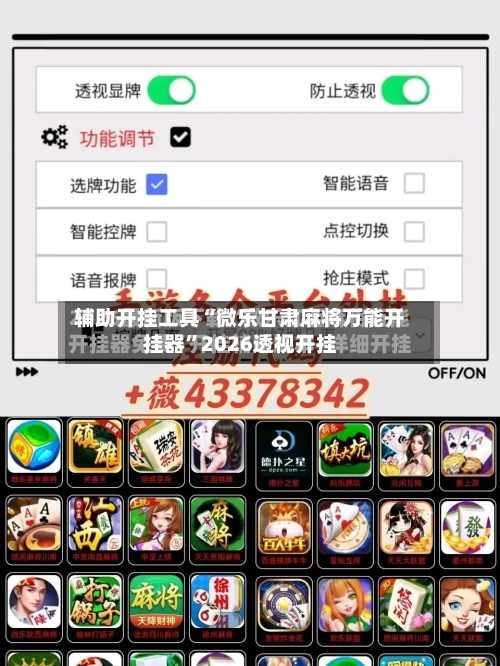 辅助开挂工具“微乐甘肃麻将万能开挂器”2026透视开挂-第2张图片
