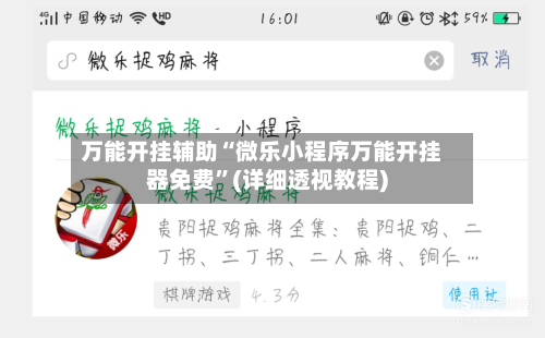 万能开挂辅助“微乐小程序万能开挂器免费”(详细透视教程)-第3张图片