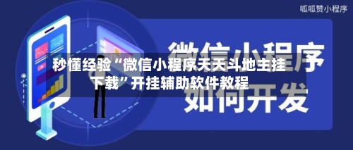 秒懂经验“微信小程序天天斗地主挂下载”开挂辅助软件教程-第1张图片