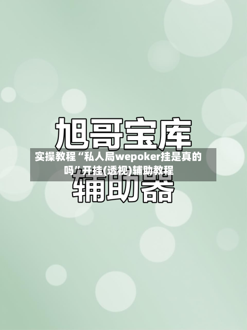 实操教程“私人局wepoker挂是真的吗”开挂(透视)辅助教程-第2张图片