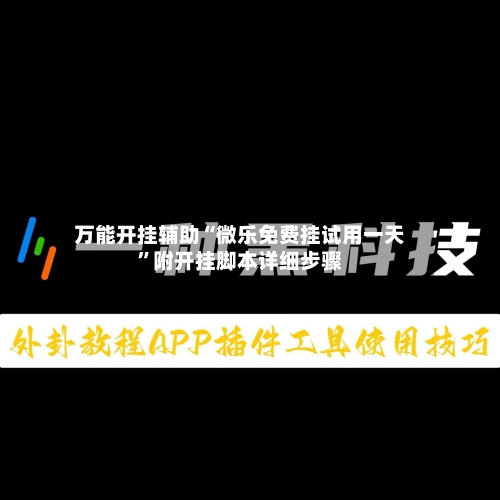万能开挂辅助“微乐免费挂试用一天”附开挂脚本详细步骤-第1张图片