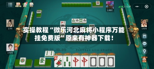 实操教程“微乐河北麻将小程序万能挂免费版	”原来有神器下载！-第1张图片
