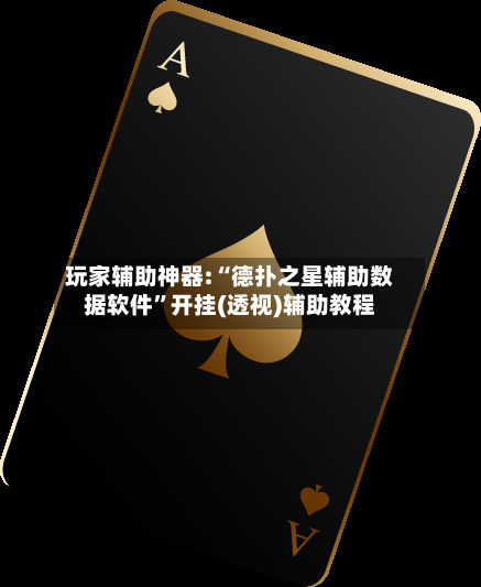 玩家辅助神器:“德扑之星辅助数据软件	”开挂(透视)辅助教程-第2张图片