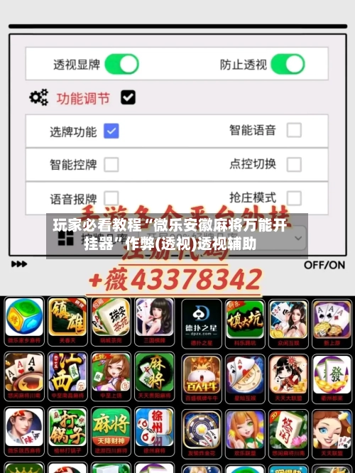 玩家必看教程“微乐安徽麻将万能开挂器”作弊(透视)透视辅助-第1张图片