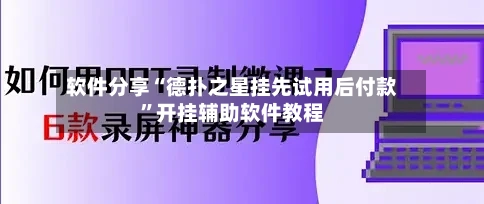 软件分享“德扑之星挂先试用后付款”开挂辅助软件教程-第1张图片