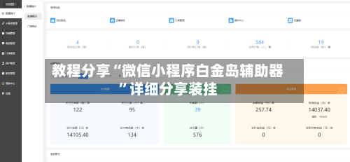 教程分享“微信小程序白金岛辅助器	”详细分享装挂-第2张图片