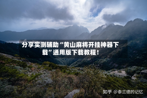 分享实测辅助“黄山麻将开挂神器下载”通用版下载教程！-第1张图片
