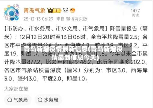 青岛新增疫情最新信息(青岛新增疫情最新信息今天)-第1张图片