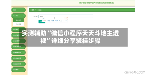 实测辅助“微信小程序天天斗地主透视	”详细分享装挂步骤-第2张图片