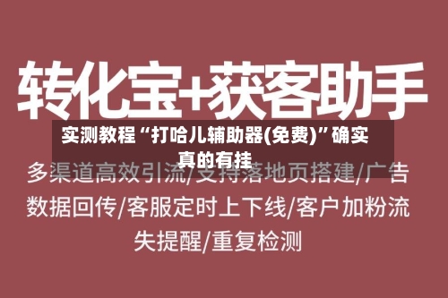 实测教程“打哈儿辅助器(免费)”确实真的有挂-第3张图片