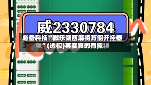 必备科技“微乐陕西麻将万能开挂器	”(透视)其实真的有挂-第3张图片