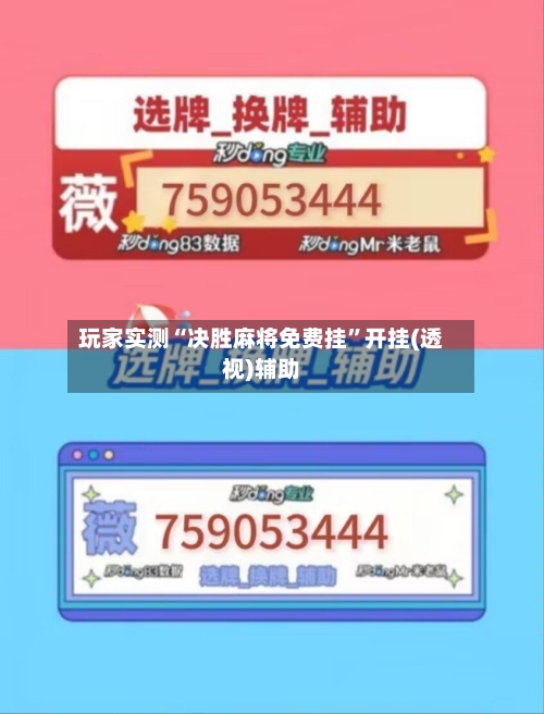 玩家实测“决胜麻将免费挂”开挂(透视)辅助-第2张图片