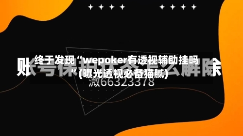 终于发现“wepoker有透视辅助挂吗”(曝光透视必备猫腻)-第1张图片