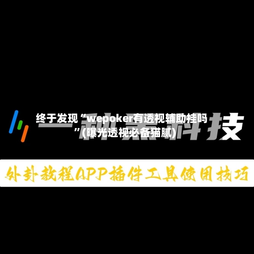 终于发现“wepoker有透视辅助挂吗	”(曝光透视必备猫腻)-第3张图片