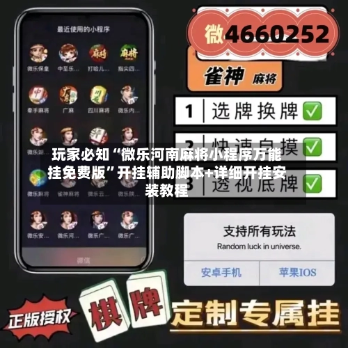 玩家必知“微乐河南麻将小程序万能挂免费版”开挂辅助脚本+详细开挂安装教程-第3张图片