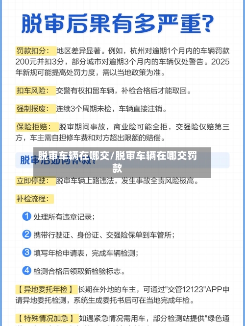 脱审车辆在哪交/脱审车辆在哪交罚款-第2张图片