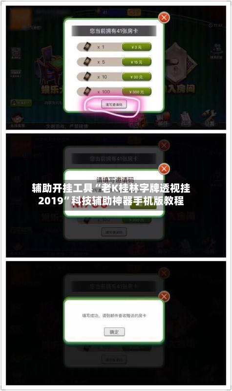 辅助开挂工具“老K桂林字牌透视挂2019”科技辅助神器手机版教程-第3张图片