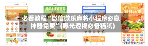 必看教程“微信微乐麻将小程序必赢神器免费	”(曝光透视必备猫腻)-第2张图片