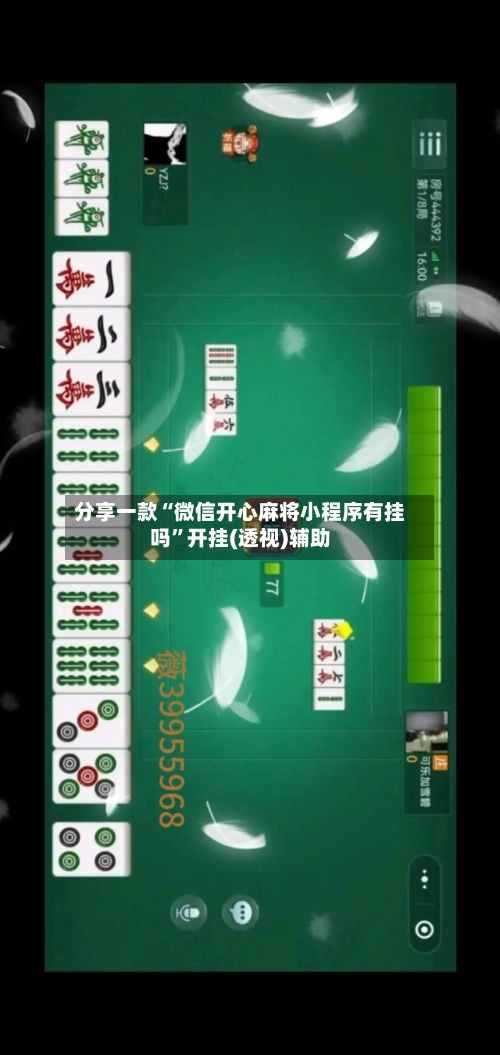 分享一款“微信开心麻将小程序有挂吗”开挂(透视)辅助-第1张图片