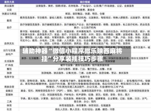 辅助神器“微信小程序微乐陕西麻将挂	”分享装挂技巧步骤-第1张图片