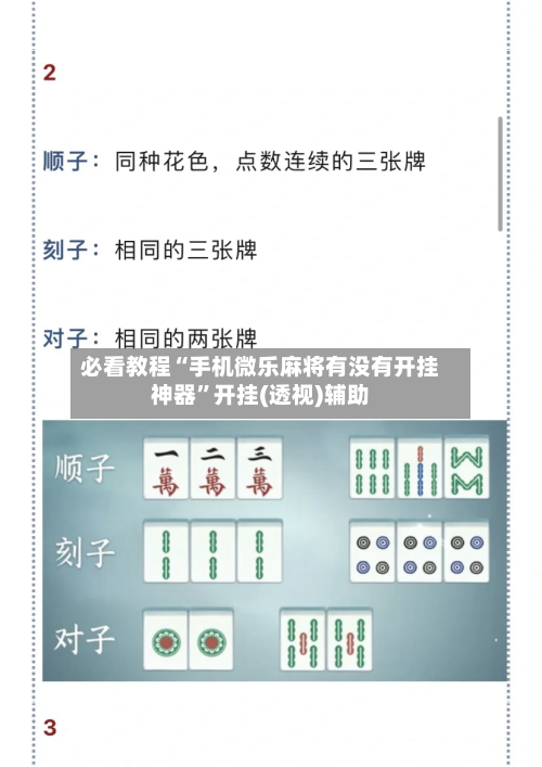 必看教程“手机微乐麻将有没有开挂神器	”开挂(透视)辅助-第1张图片