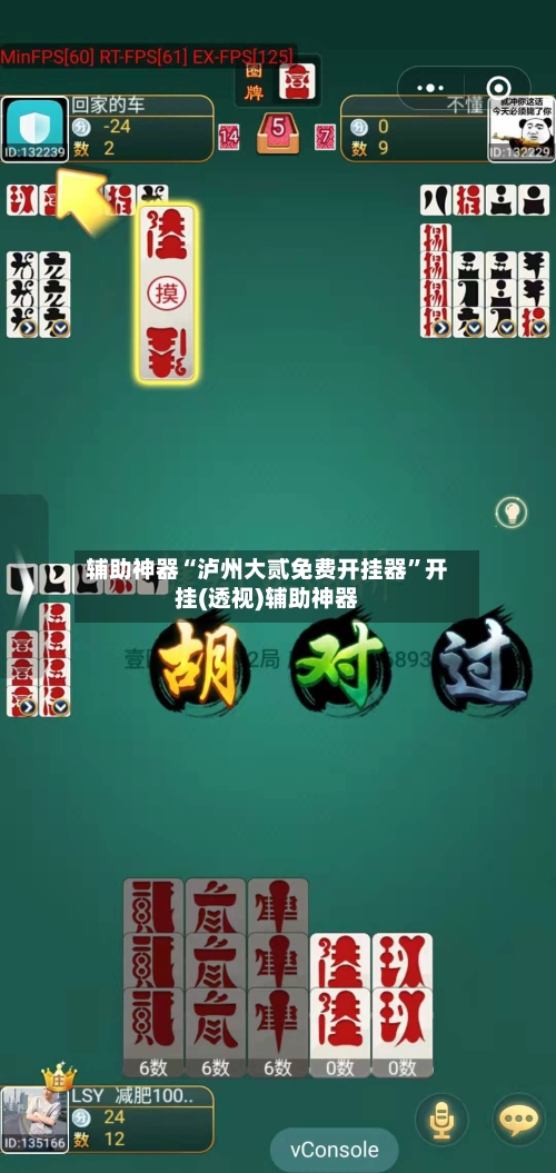 辅助神器“泸州大贰免费开挂器”开挂(透视)辅助神器-第1张图片