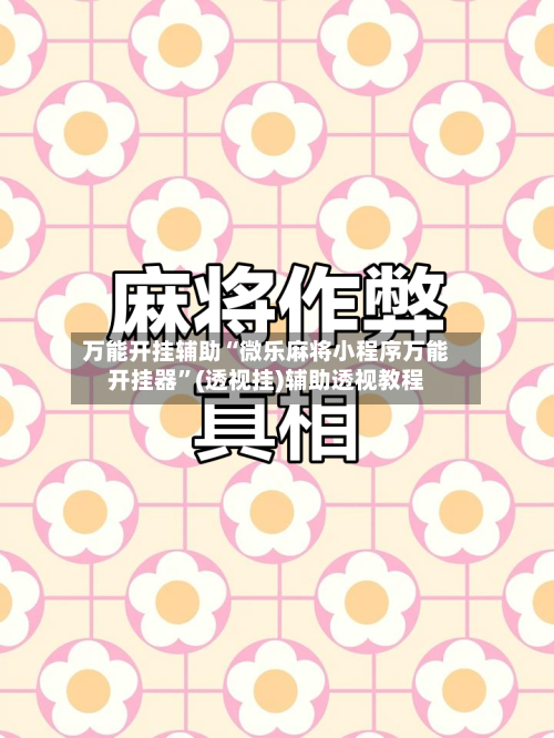 万能开挂辅助“微乐麻将小程序万能开挂器	”(透视挂)辅助透视教程-第2张图片