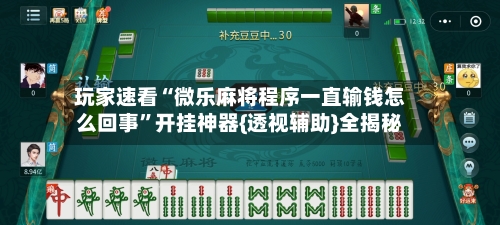 玩家速看“微乐麻将程序一直输钱怎么回事”开挂神器{透视辅助}全揭秘-第2张图片